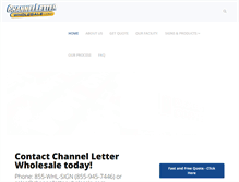Tablet Screenshot of channelletterwholesale.com
